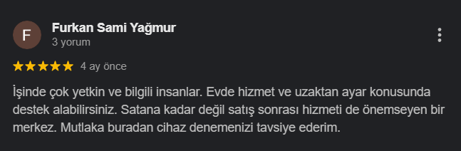 Kullanıcı yorumu 3